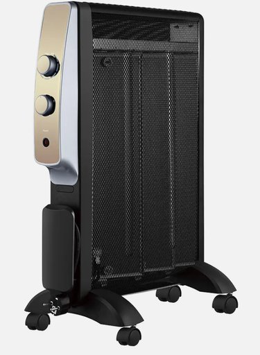 [202011516FAB] Radiador De Mica Abrigo 1500W 3elem Negro/oro. Mod. 202011516