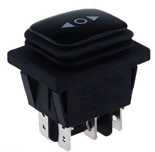 [74622] Interruptor pulsador 3 posiciones (ON)-OFF-(ON) estanco 16A 250VAC. Mod. 74622