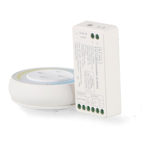 [LM2084] Controlador Regulador Monocolor+Cct 12/24V Dc + Mando Rf. Mod. LM2084