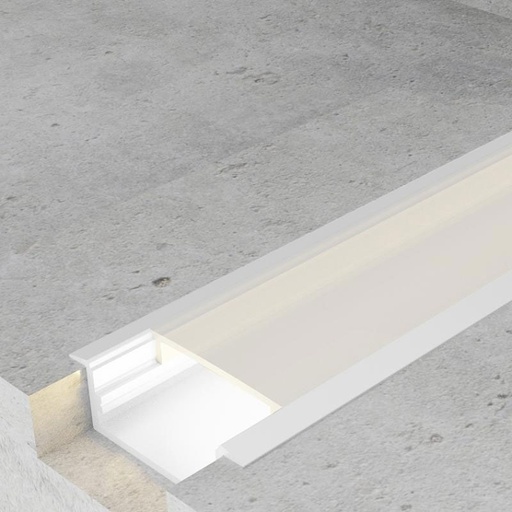 [LM3718] Perfil de Aluminio Long Lacado Blanco - 2 Metros. Mod. LM3718