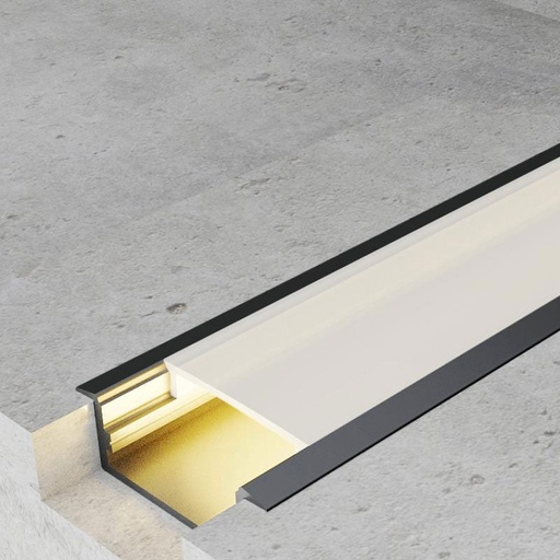 [LM3732] Perfil de Aluminio Long Lacado Negro - 2 Metros. Mod. LM3732