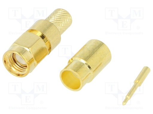 [SMA11TME] Enchufe SMA macho recto H155 crimpados para conducto dorado. Mod. SMA-11