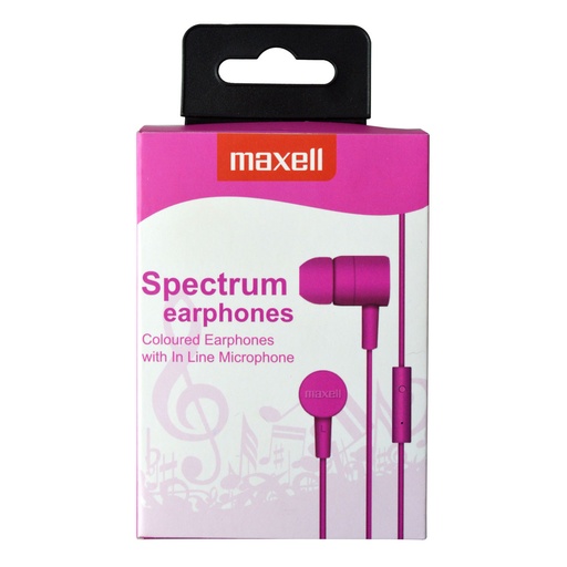 [SPECTRUMROSA] Auricular estéreo con micro Maxell SPECTRUMROSA