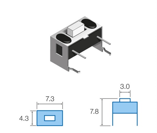 [SW059ELM] Pulsador de tacto horizontal