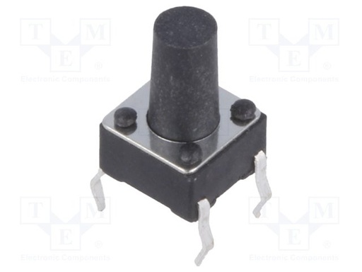 [TACT69NFTME] Microconmutador TACT SPST-NO Posiciones:2 0,05A/12VDC THT. Mod. TACT-69N-F