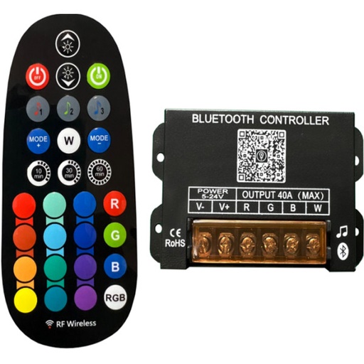 [HLPYSBLERGBW] Controlador tira LED Musical Bluetooth App RGBW. Mod. HLPYSBLERGBW