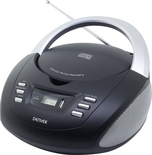 [TCU211NTME] Radio CD mp3 usb Denver negro. Mod. TCU-211N