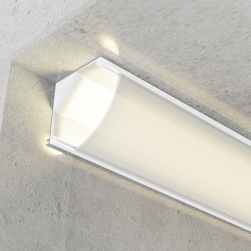 [LM3742] Perfil de aluminio esquina tira led 2 metros BLANCO 12V/24V. Mod. LM3742