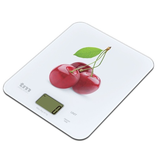 [TMPBS022TMA] Báscula de cocina motivo cerezas TMelectron. Mod. TMPBS022