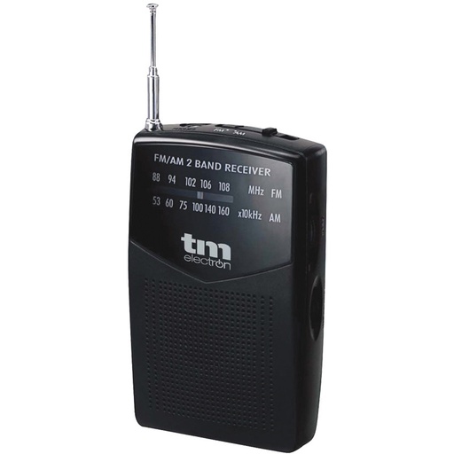 [TMRAD024NTMA] Radio Analógica portátil AM/FM NEGRO TM Electron. Mod. TMRAD024N
