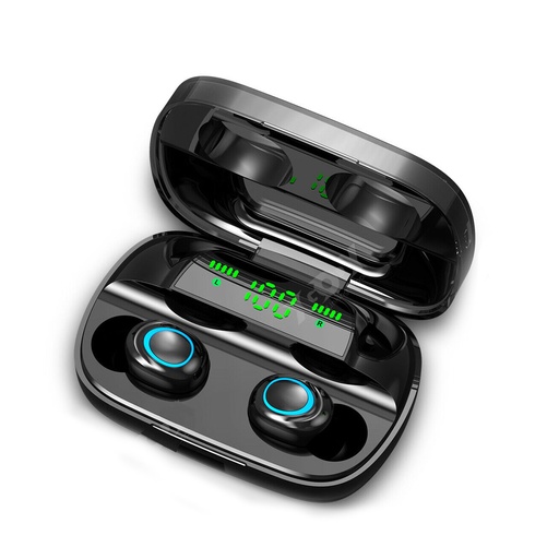 [TWSS11ENU] Mini Auriculares Bluetooth TWS-S11 LED (IOS/Android) Negro. Mod. TWS-S11