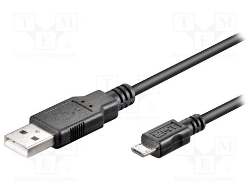 [USBMICMB30BKTME] Conexión USB 2.0 USB A a USB B micro 3m negro. Mod. 800924
