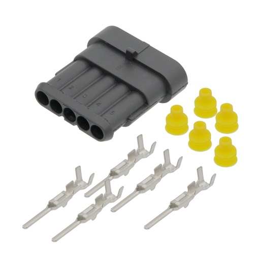 [2040319ELG] Pack conector SuperSeal Macho 5 contactos. Mod. 2040319