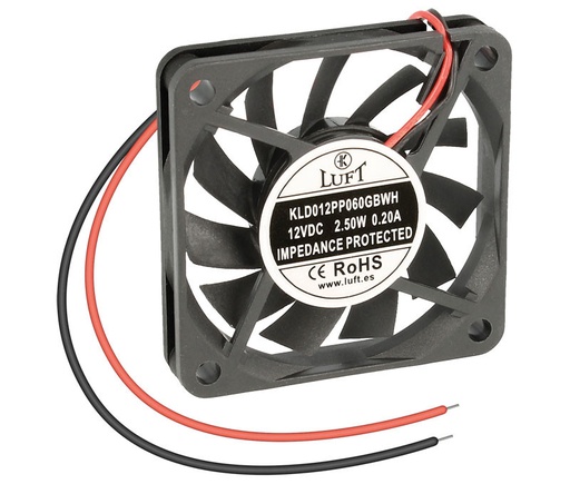 [VEN008MOL] Ventilador rodamiento de bolas 12VCC 60x60x10. Mod. VEN008