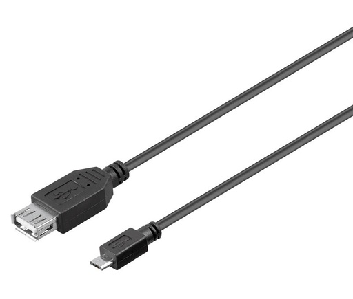 [WIR1331] Conexión USB A hembra - micro USB macho WIR1331