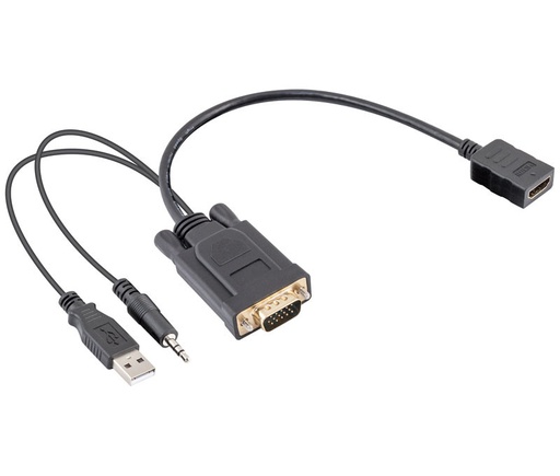 [WIR941ELM] Adaptador de HDMI a vídeo VGA + audio por Jack 3,5mm