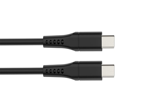 [HQMUSB200] Cable USB de carga y datos, USB 2.0, USB-C a USB-C 60W negro 1m. Mod. HQMUSB200