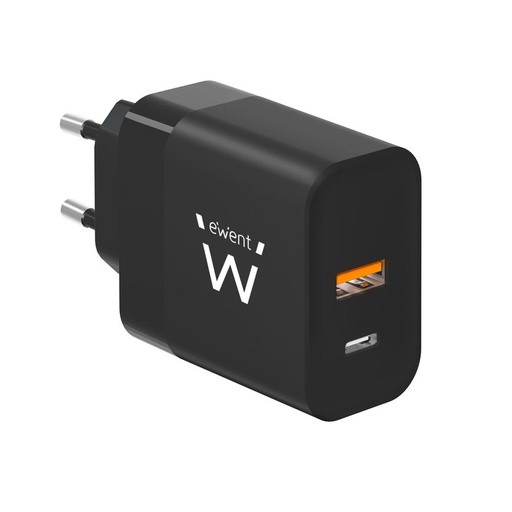 [EW1327] Cargador rápido smartphone 45W USB + USB tipo C. Mod. EW1327
