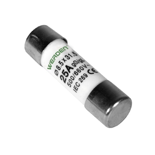 [TE4004DAY] Fusible cerámico 8x31mm T-00 25A. Mod. TE-4004