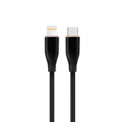 [CCUSB2SCM8PM1.5MBK] Cable de carga y datos silicona USB C a Lightning 1.5M GEMBIRD. Mod. CC-USB2S-CM8PM-1.5M