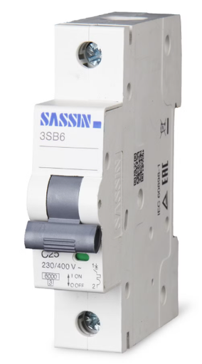 [B7181C02H] Int. Aut. magnetotérmico estrecho 1P 2A curva C SASSIN. Mod. 3SB71-63