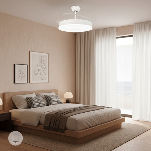 [LM8867] Ventilador de Techo Led White Olga Plus App ø107 Cm. Mod. LM8867
