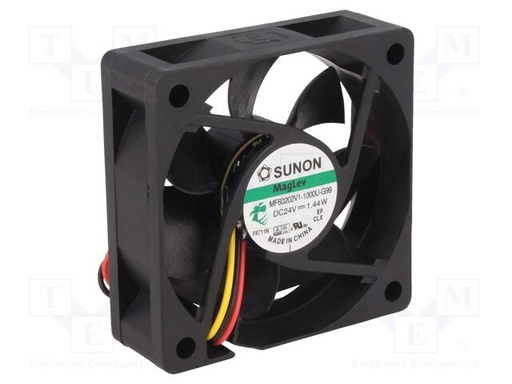 [MF60202V1G99A] Ventilador axial 12VDC 60x60x20mm 3 hilos. Mod. MF60202V1-G99-A