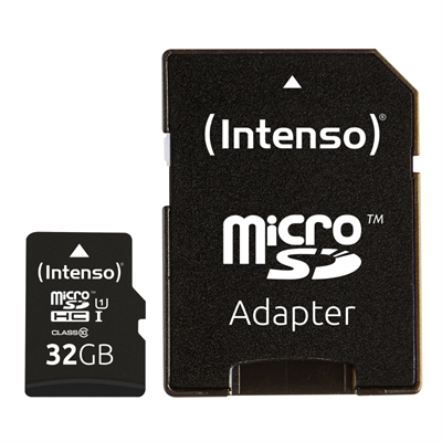 [3423480MEG] Tarjeta de memoria micro SD de 32 GB UHS-I CL10 Intenso. Mod. 3433480
