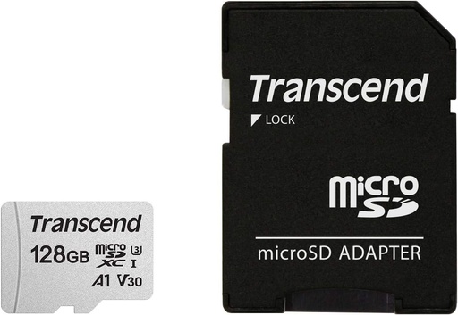 [TS128GUSD300S] Tarjeta microSD Transcend 128 GB c/ adaptador class 10. Mod. TS128GUSD300S