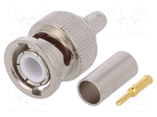 [J01000A1255Y] Conector BNC macho 50Ω B9907 KX15 RG58C/U. Mod. J01000A1255Y