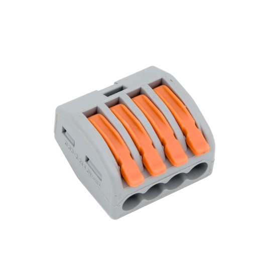 [2040035ELG] Borna de conexión de 4 conductores a palanca [0.08 a 4mm]. Mod. 2040035