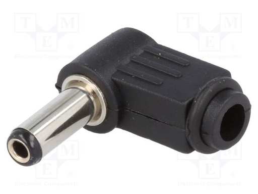 [PC2555K14] Conector de alimentación DC 5.5x2.5mm acodado. Mod. PC-2.5/5.5K-14