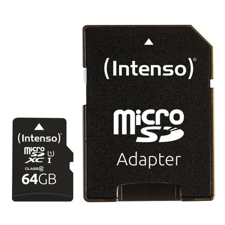 [3423490MEG] Tarjeta de memoria micro SD de 64 GB UHS-I CL10 Intenso. Mod. 3423490