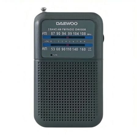 [DW1008SILFSK] Radio portátil gris con altavoz Daewoo. Mod. DW1008SIL