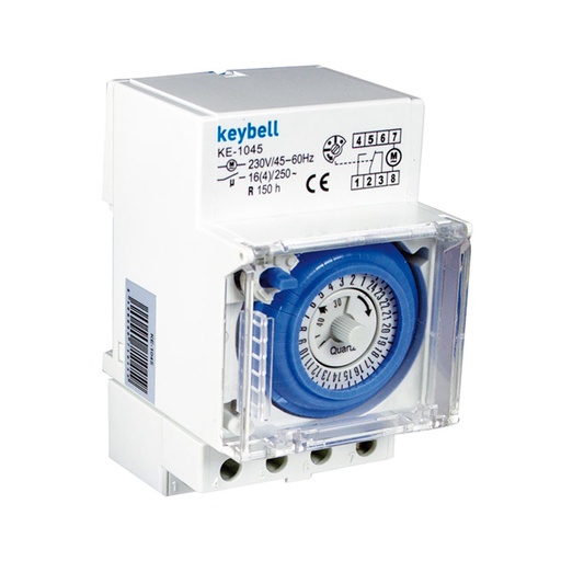 [KE1045] Interruptor horario analógico carril 230V c/reserva. Mod. KE-1045