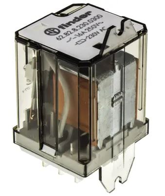 [628282300300] Relé electromagnético de potencia 2xNO 230VAC Finder. Mod. 62.82.8.230