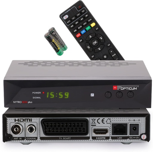 [NYTROBOXNSESUR] Receptor TDT-T2 Full HD DVB-T2 y DVB-C Opticum Red. Mod. RTNBX